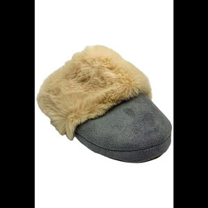 Comfort Code Microsuede Faux Fur Scuff Slipper Alloy -